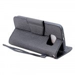 Wholesale LG G5 Color Flip Leather Wallet Case with Strap (Black Black)